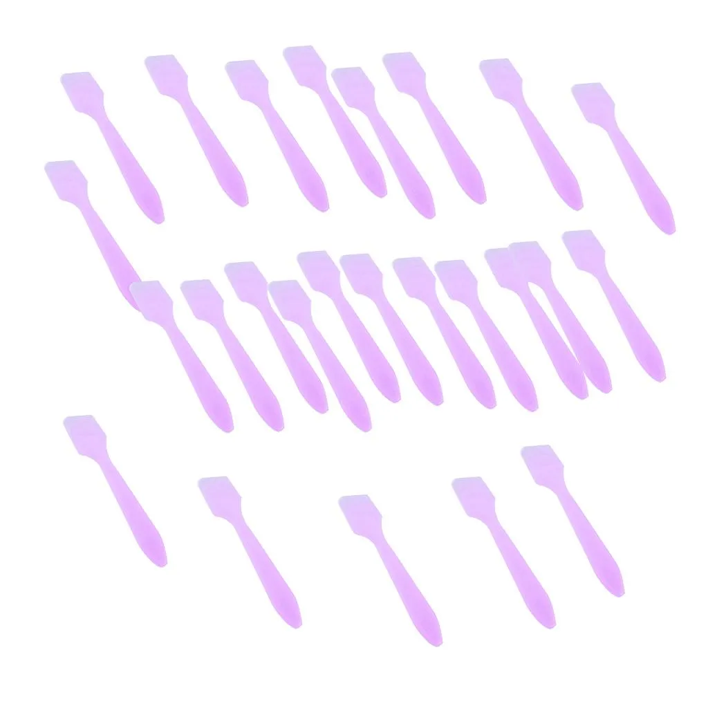 100Pcs Facial Cream Mask Spoon Cosmetic Spatula Women Beauty Tool Purple