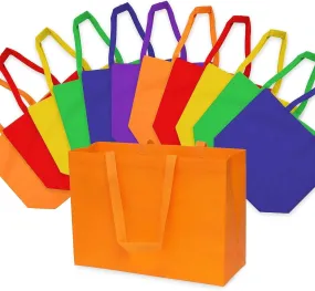 16x6x12 Large Assorted Color Heat Sealed Reusable Fabric Bags