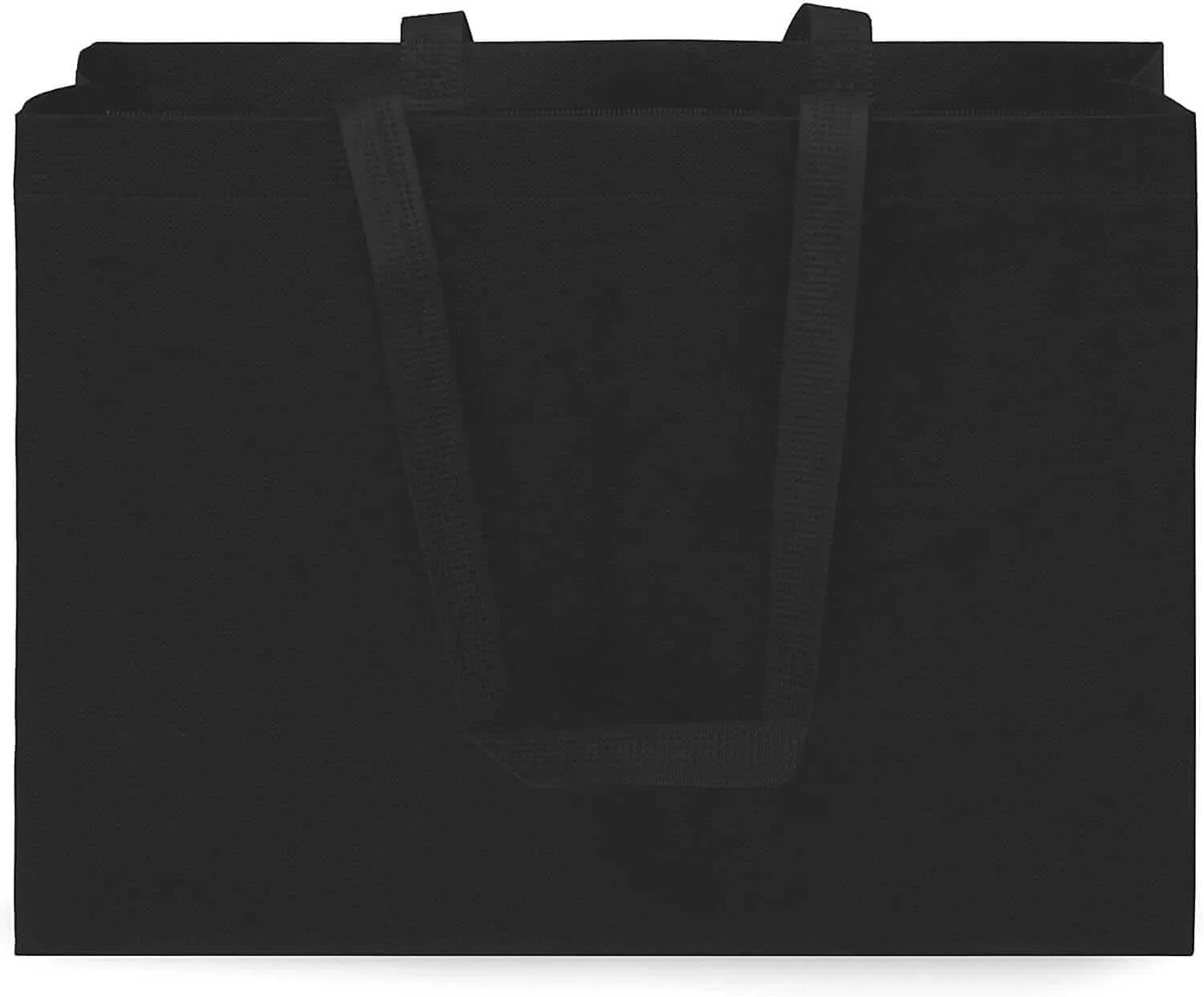 16x6x12 Large Black Heat Sealed Reusable Fabric Bags