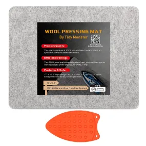 17''x13.5'' Wool Pressure Mat For Quilting | 100% New Zealand Wool | Wool Ironing Mat