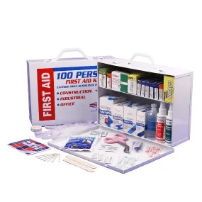 2 Shelf First Aid Cabinet - 665 Pieces