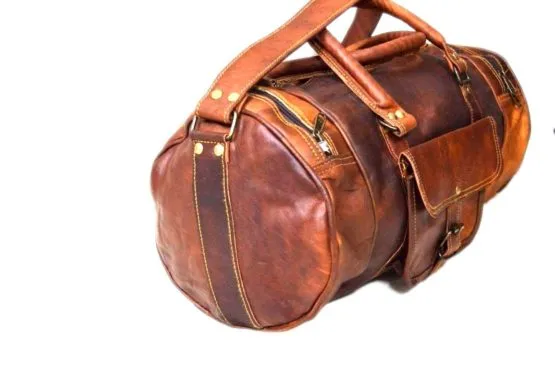 24" Brown Leather Harrison Travel Bag