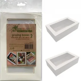 2pk Grazing Box - White