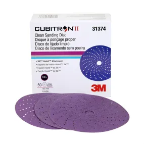 3M Cubitron II Hookit Clean Sanding Abrasive Disc, 31374, 6 in, 180  grade, 50 discs per carton, 4 cartons per case