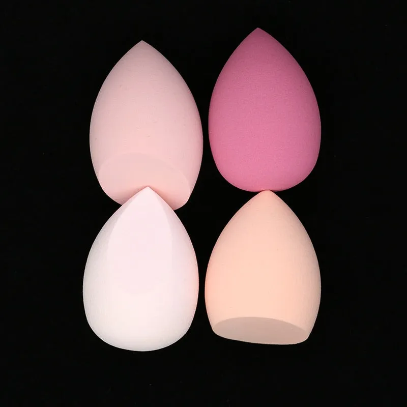 4Pc/Bag Makeup Sponge Powder Puff Dry and Wet Combined Beauty Cosmetic Ball Foundation Powder Puff Bevel Cut Make Up Sponge Tool