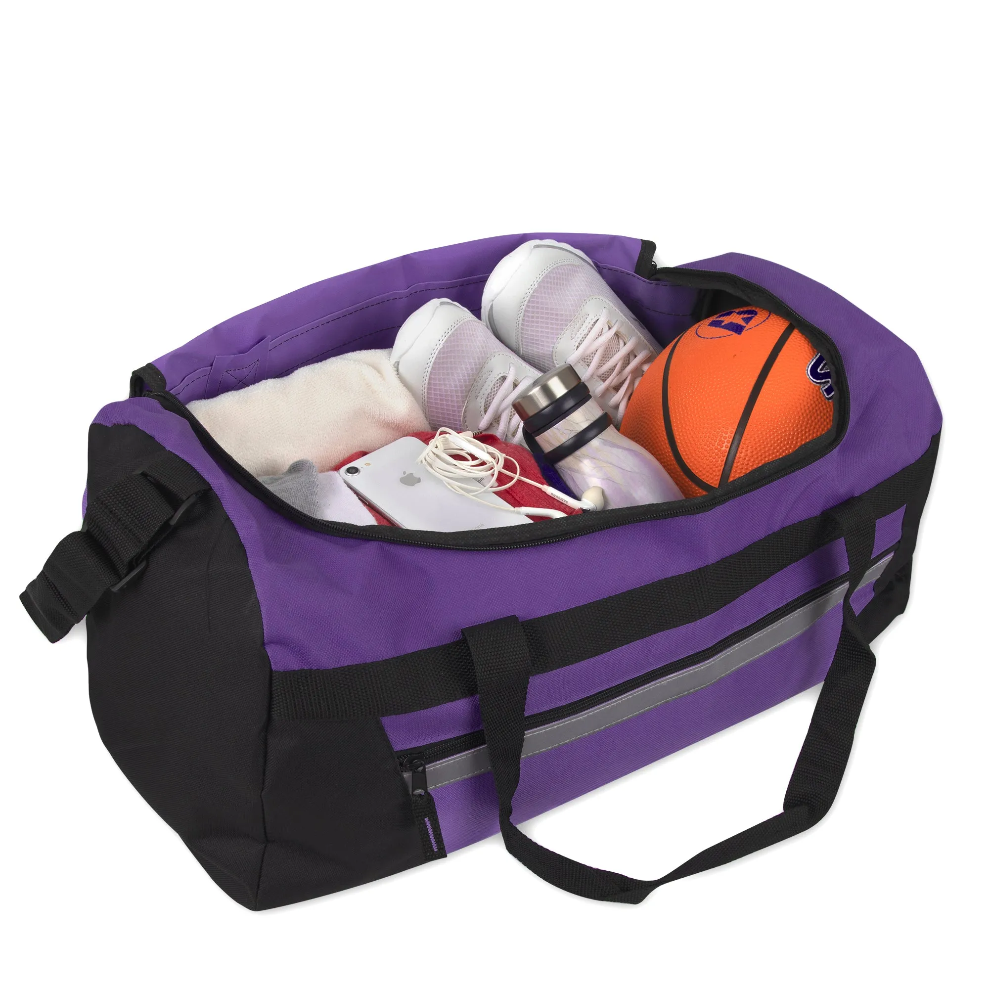 56cm Duffel Bag Large 43L Capacity - Purple