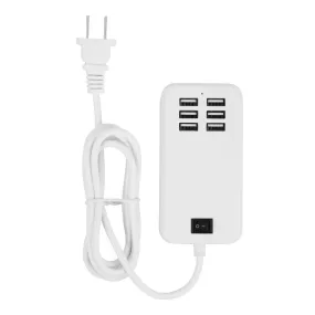 6-USB US AC Wall Charger