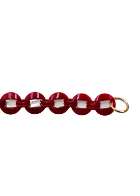 Acrylic Chain Round in Wine