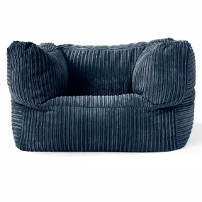 Albert Bean Bag Armchair - Cord Navy Blue