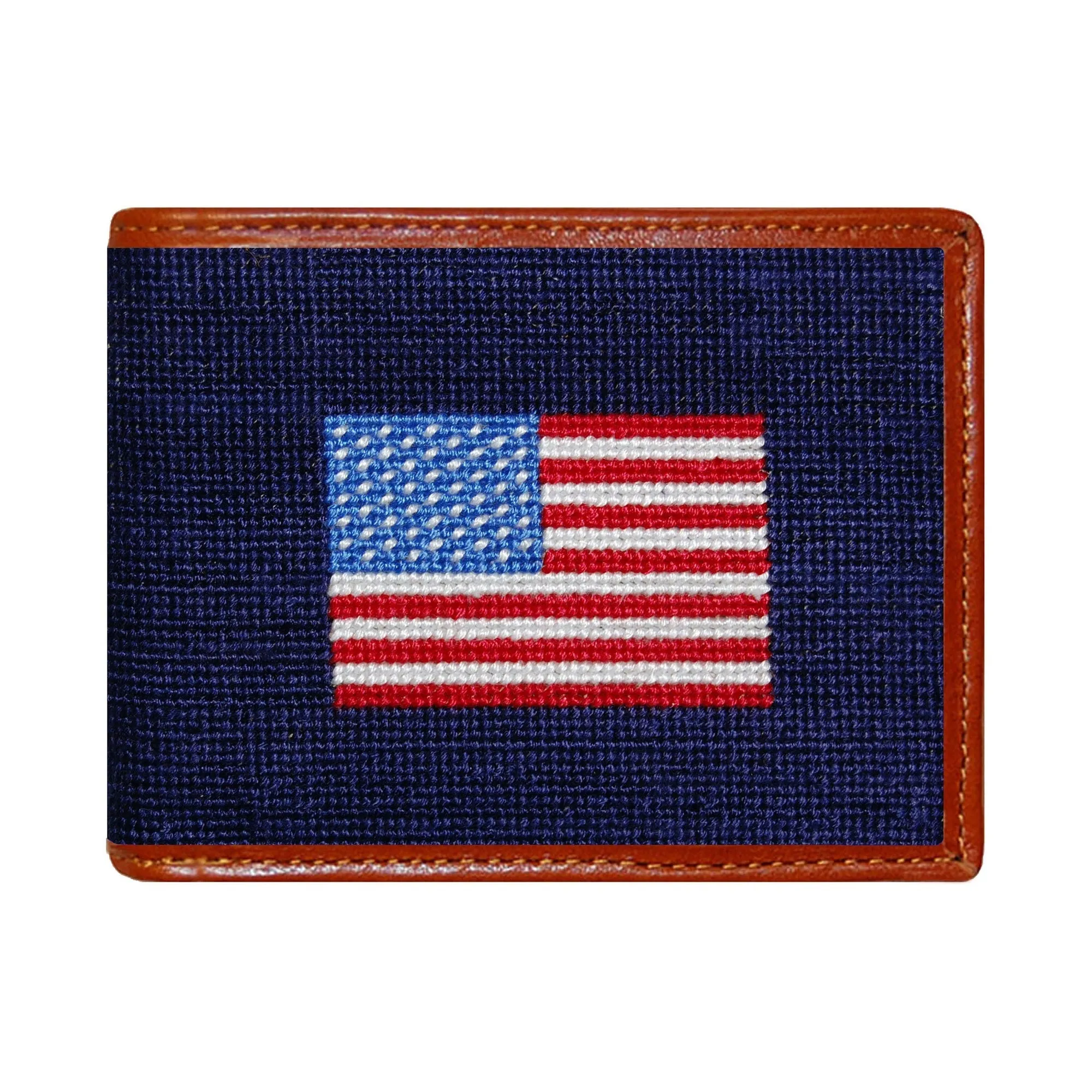 American Flag Bi-Fold Wallet - Dark Navy