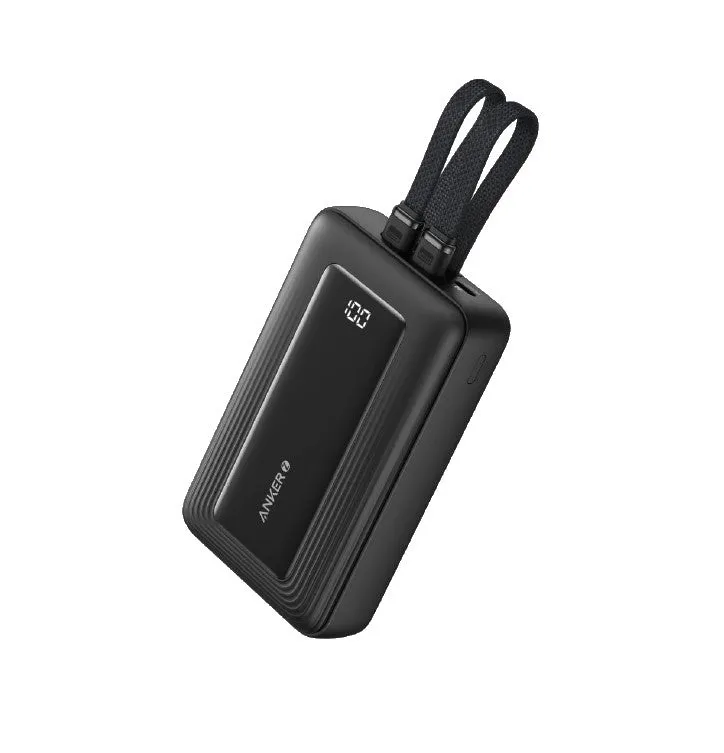 Anker Zolo Power Bank (20K,30W,Built-In USB-C and Lightning Cable) – Black A1681H11