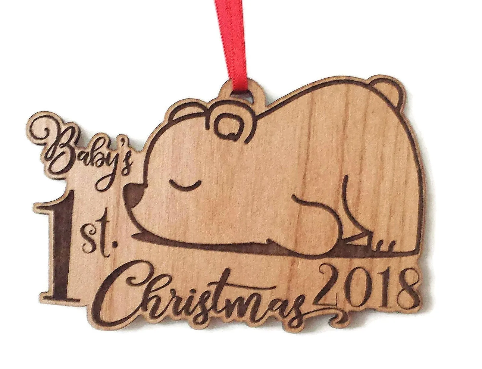 Baby First Christmas Ornament for Baby's 1st Christmas Baby Girl Or Baby Boy Cute Personalized Polar Bear My First Christmas 2020 Gift Idea