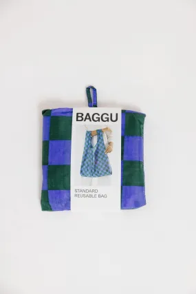 Baggu Standard Reusable Bag Iris Green Check