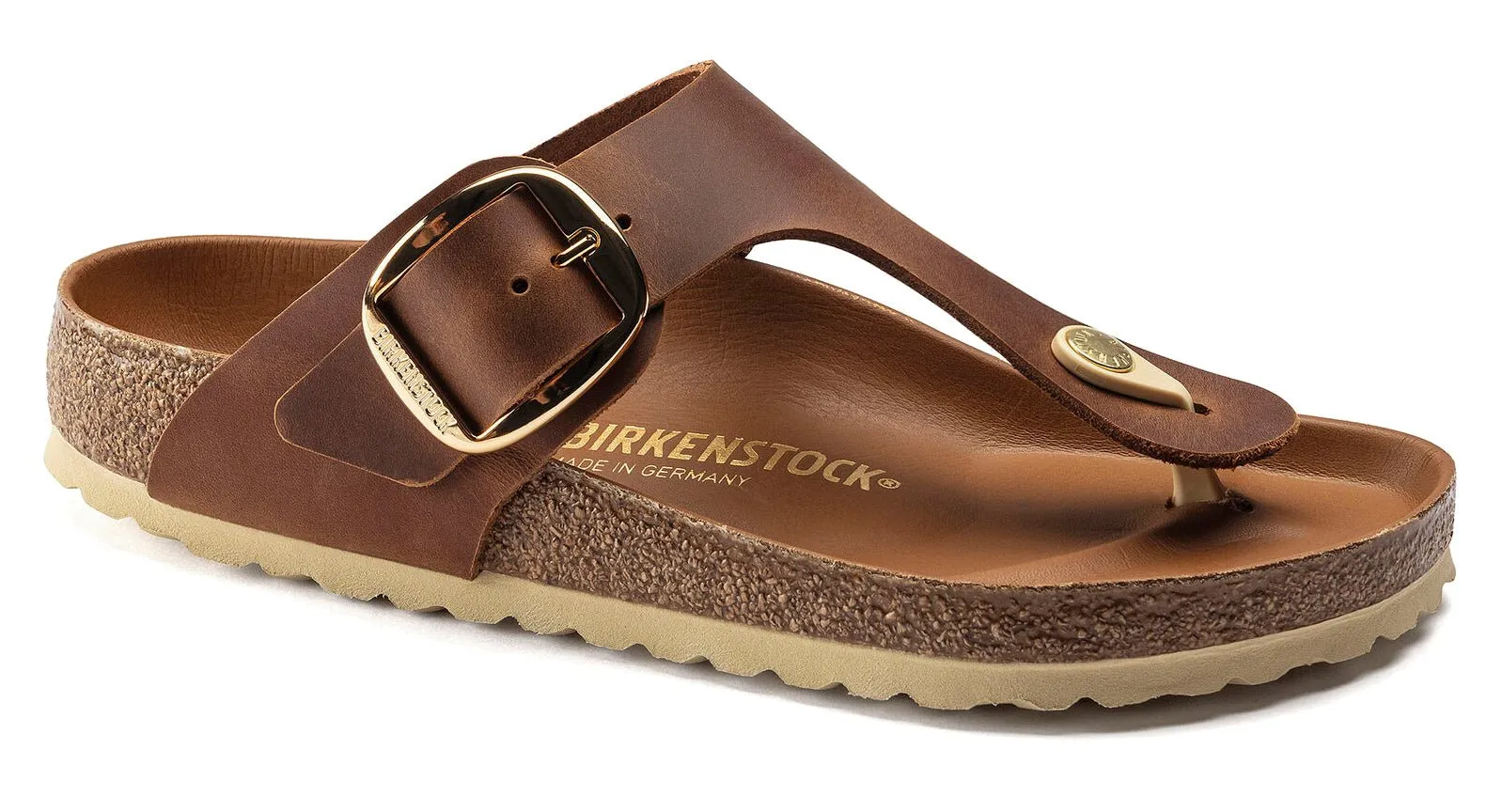 Birkenstock Gizeh Big Buckle Cognac Oiled Leather