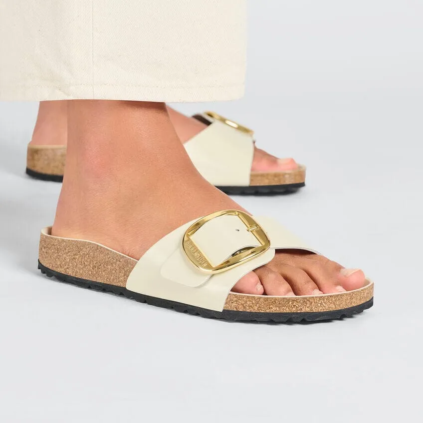 BIRKENSTOCK MADRID BIG BUCKLE NATURAL LEATHER PATENT