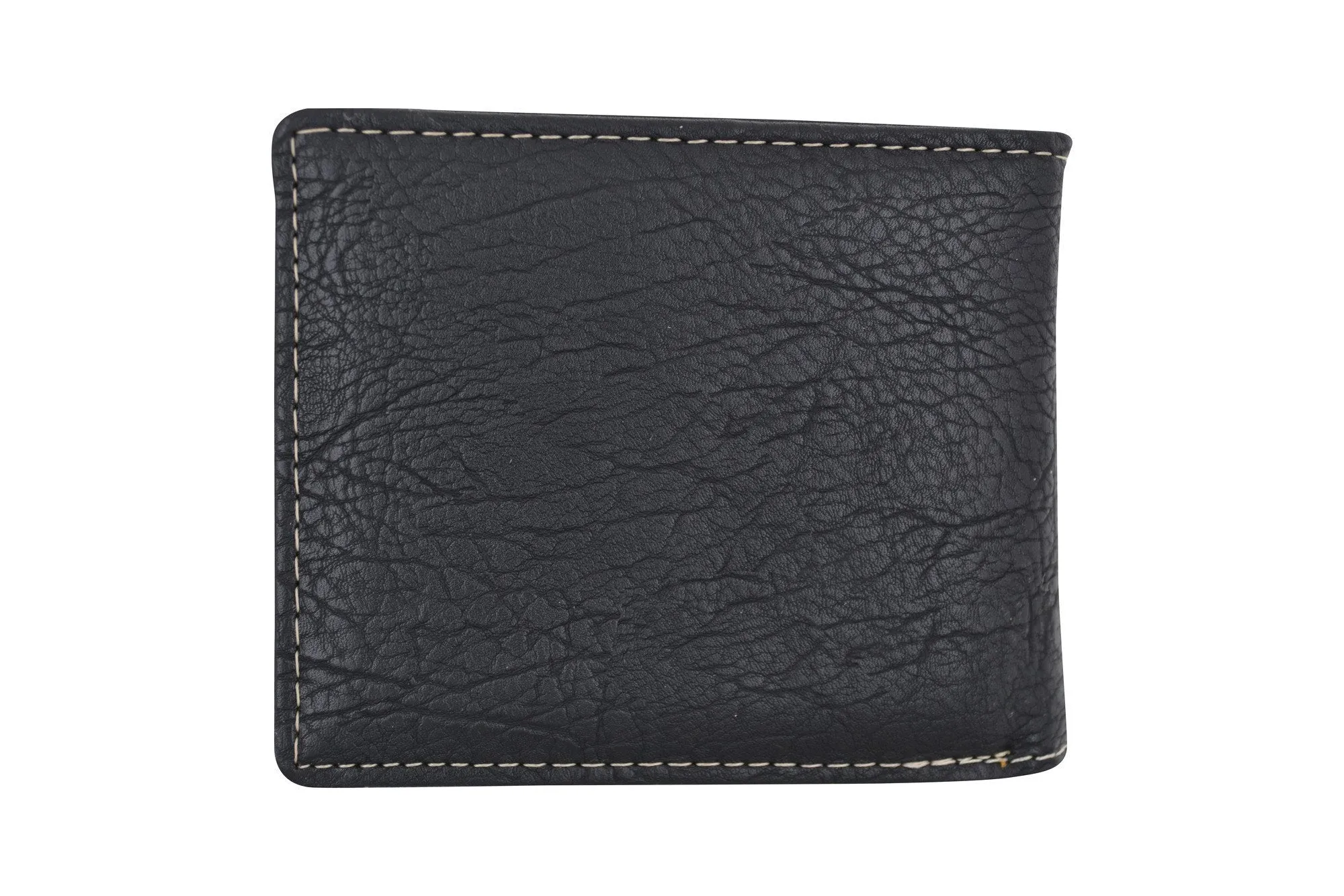 Black Mens Cross Logo Western Credit Card ID Holder Bifold Wallet Cowboys W057-BK-BR (C)