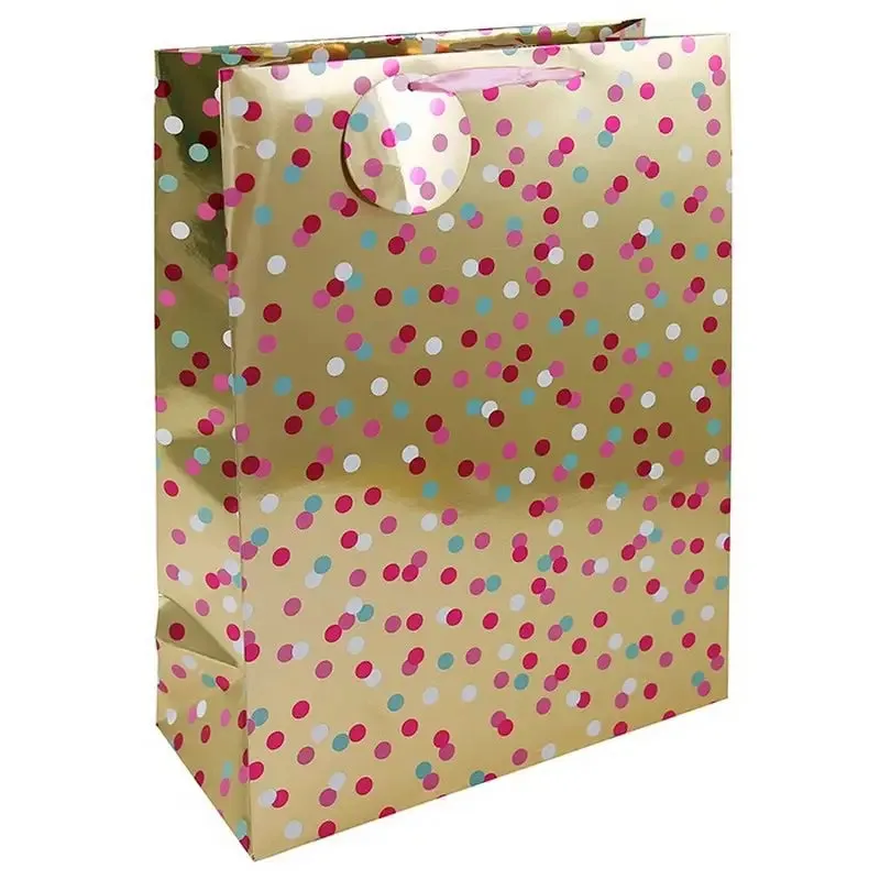 Blue & Pink Spots Gift Bags - Available in Medium, Large & XLarge