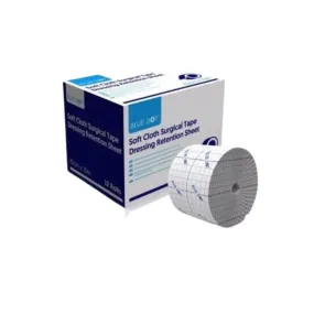 BLUE DOT CLOTH SURGICAL TAPE DRESSING RETENTION SHEET 10CM X 10CM