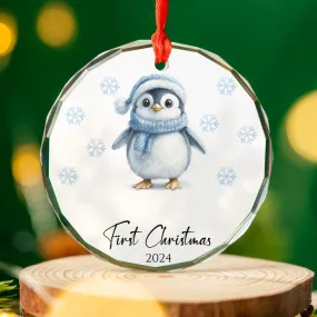 Blue Penguin First Christmas Ornament