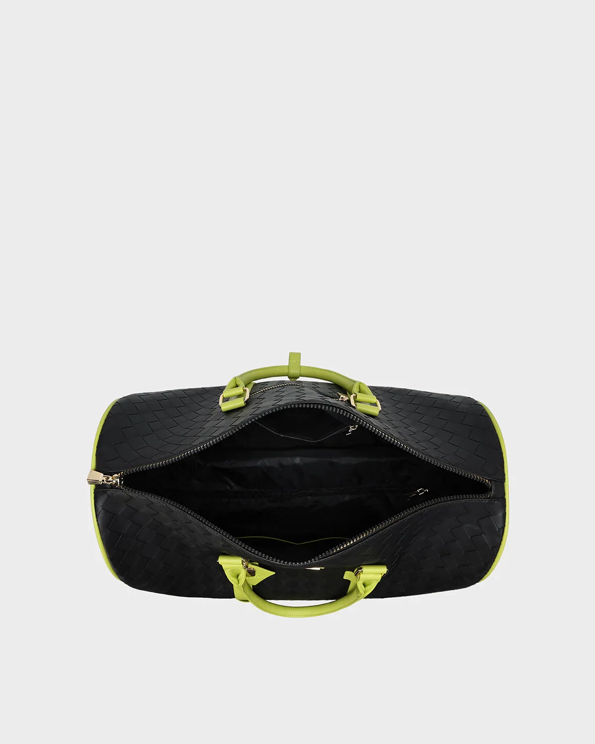 Bodega Rolling Duffle Bag in Black & Neon Green