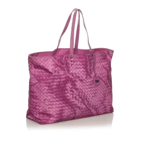 Bottega Veneta Intrecciolusion Nylon Tote Bag (SHG-n15GXr)