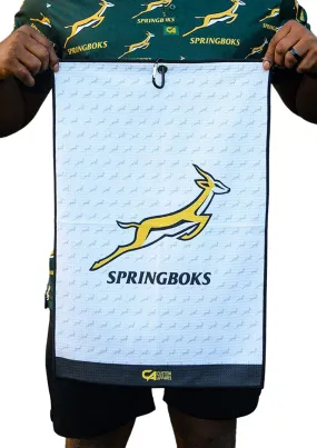 CA Springbok Waffle Golf Towel | White