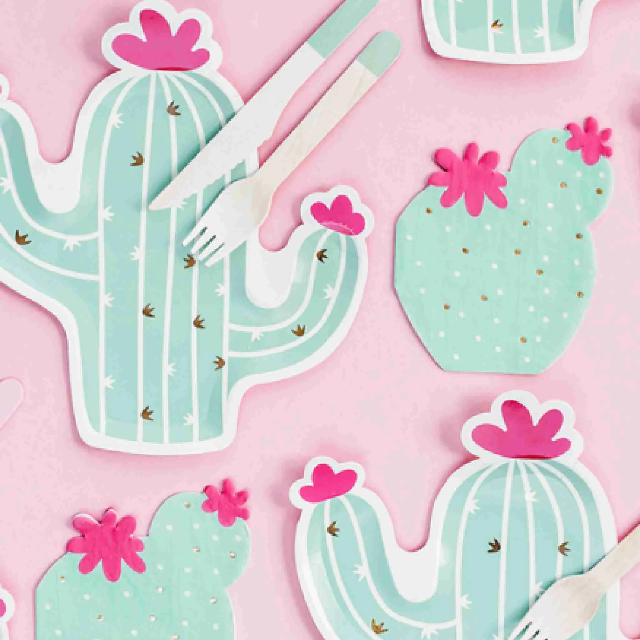 Cactus Shaped Party Paper Napkins | Package 20