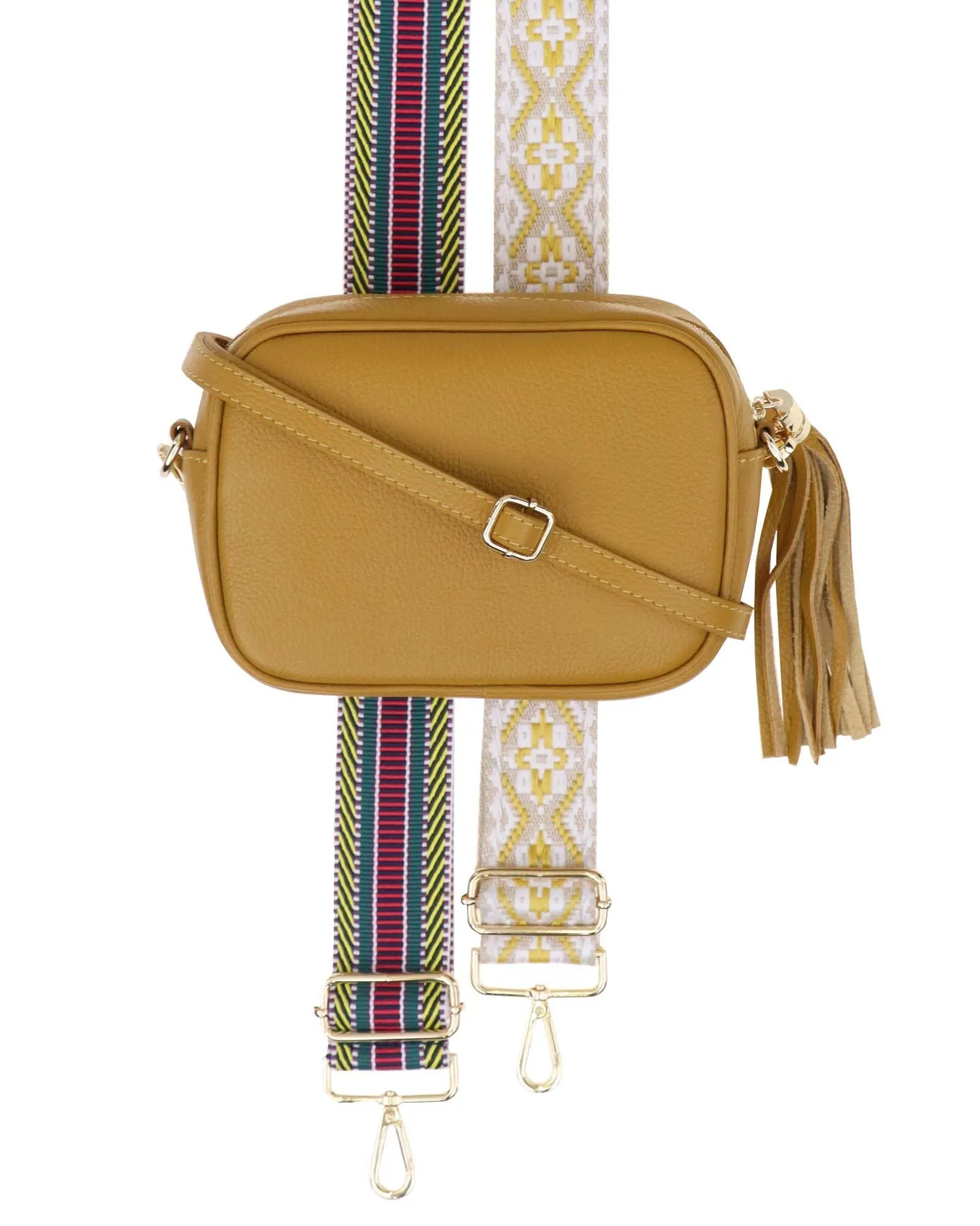 Cadenza Tassel Crossbody Leather Camera Bag: Ultraviolet