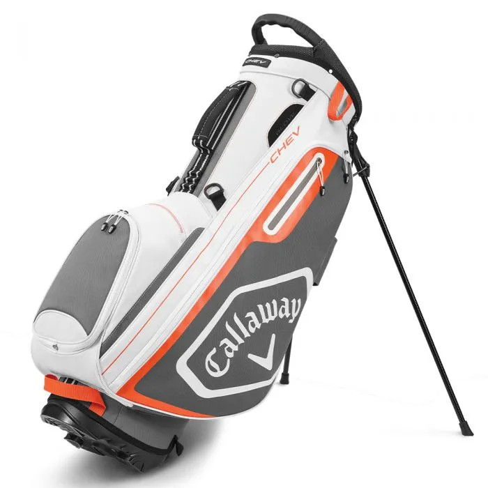 Callaway Chev Stand Bag - White/Charcoal/Orange