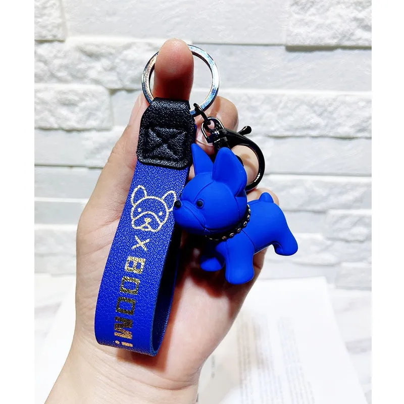 Cartoon Method Fighting Dog Keychains Cute Doll Key Chain Creative Custom Couple Ins Bag Pendant Car Leather Key Ring