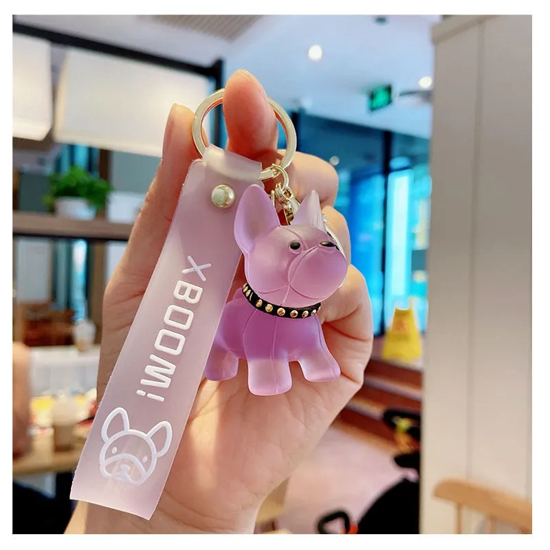 Cartoon Method Fighting Dog Keychains Cute Doll Key Chain Creative Custom Couple Ins Bag Pendant Car Leather Key Ring