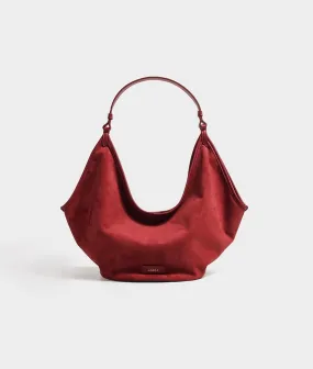 CHERRY suede tote bag