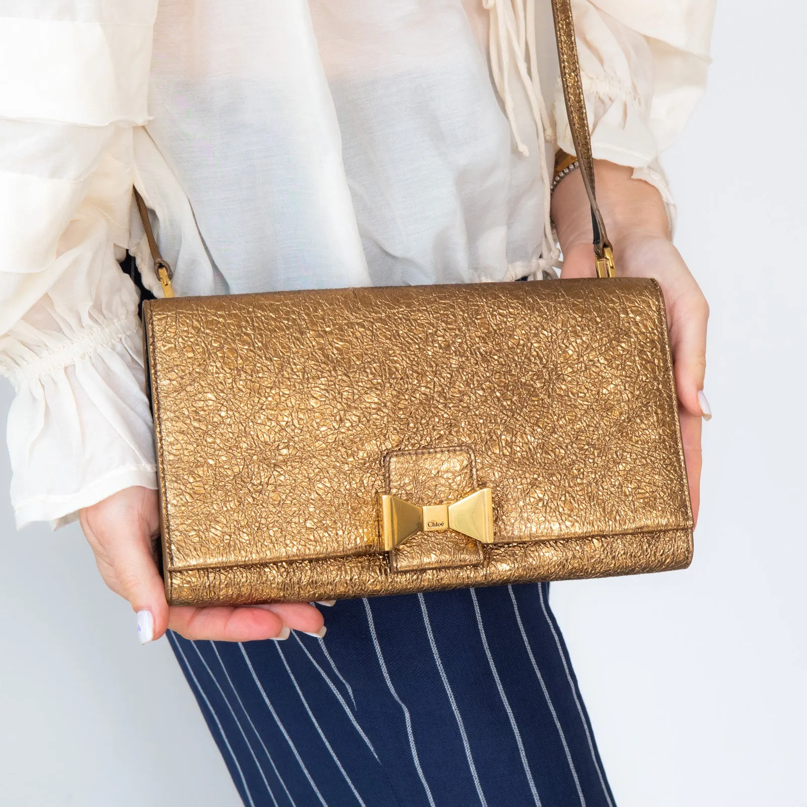 Chloe Metallic Bronze Bag