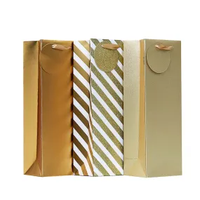 Christmas Gold Bottle Bags 3 Pack