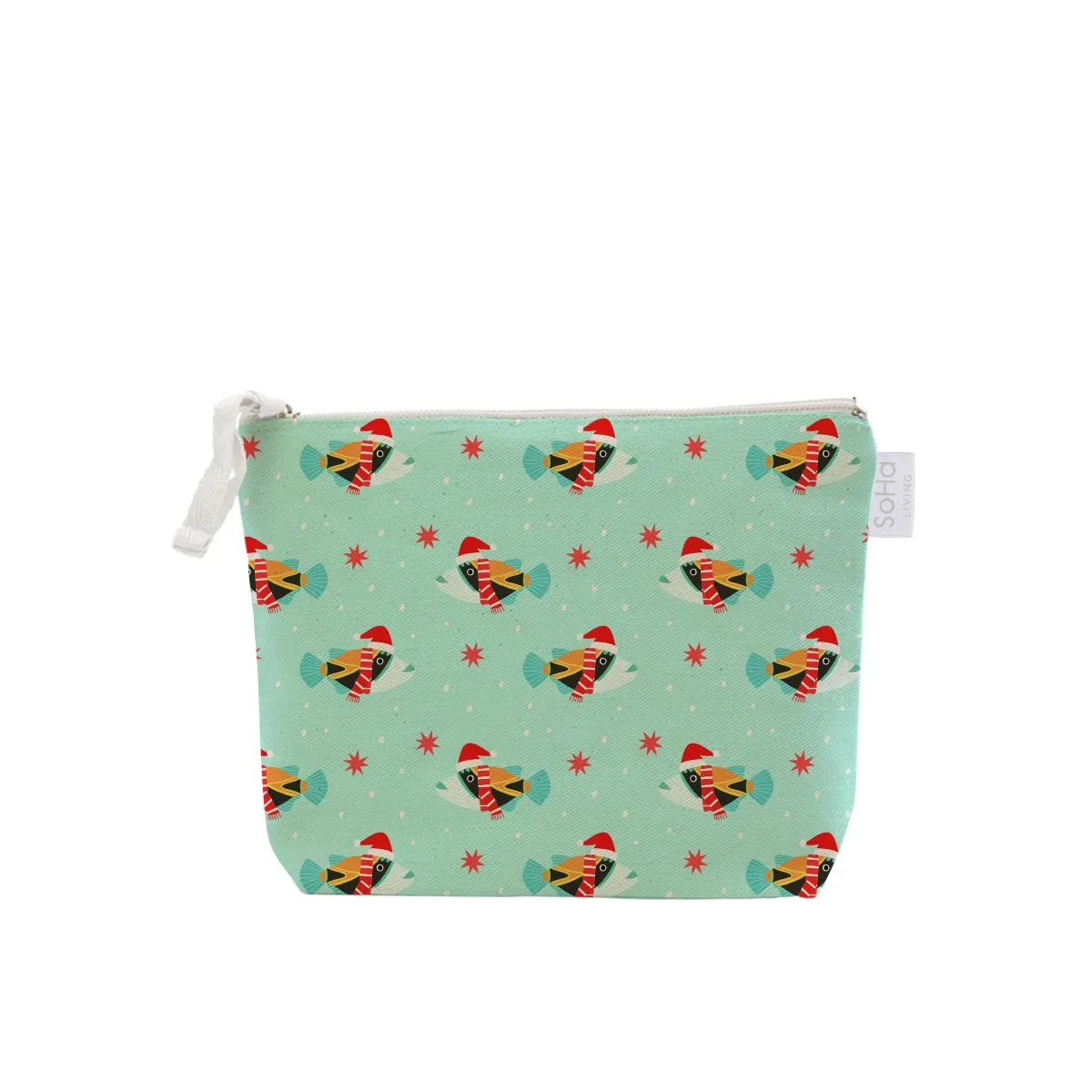 Christmas Humu Pattern Cosmetic Bag, Small