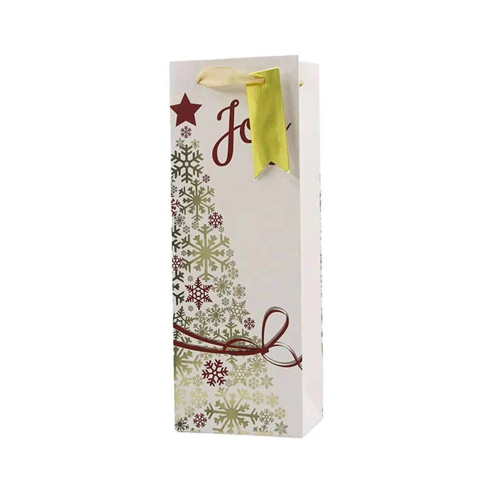 Christmas Joy White Wine Bag Bottle Bag