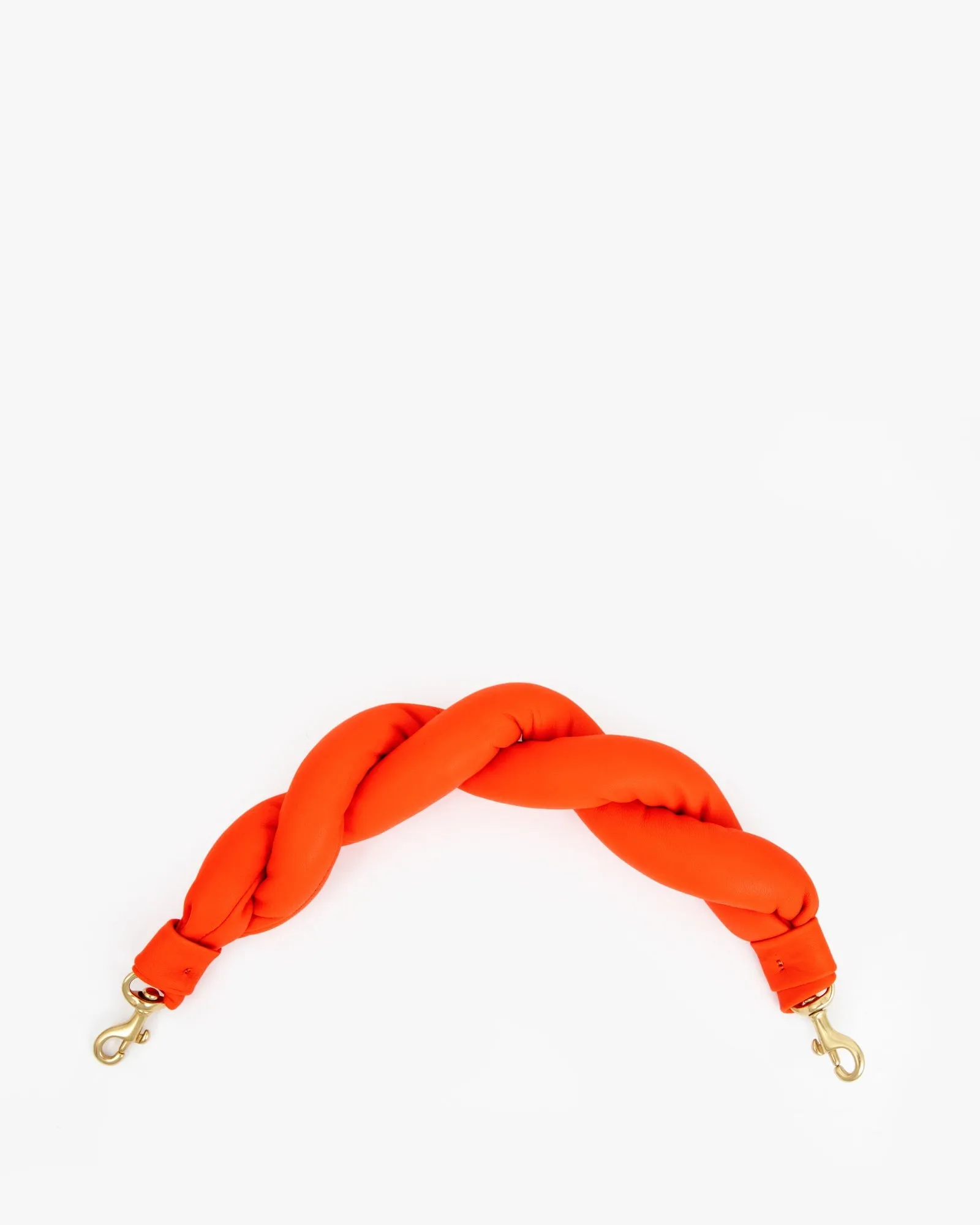 Clare V. - Twisted Puff Top Handle in Blood Orange Italian Nappa