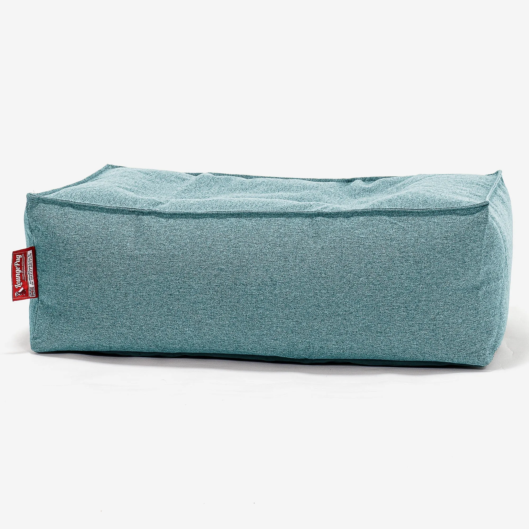 CloudSac 100 Memory Foam Footstool - Interalli Wool Aqua