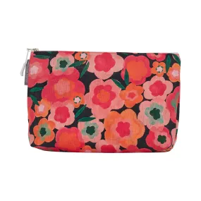 Cosmetic Bag - Linen - Large - Midnight Blooms