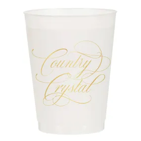 COUNTRY CRYSTAL REUSABLE CUPS