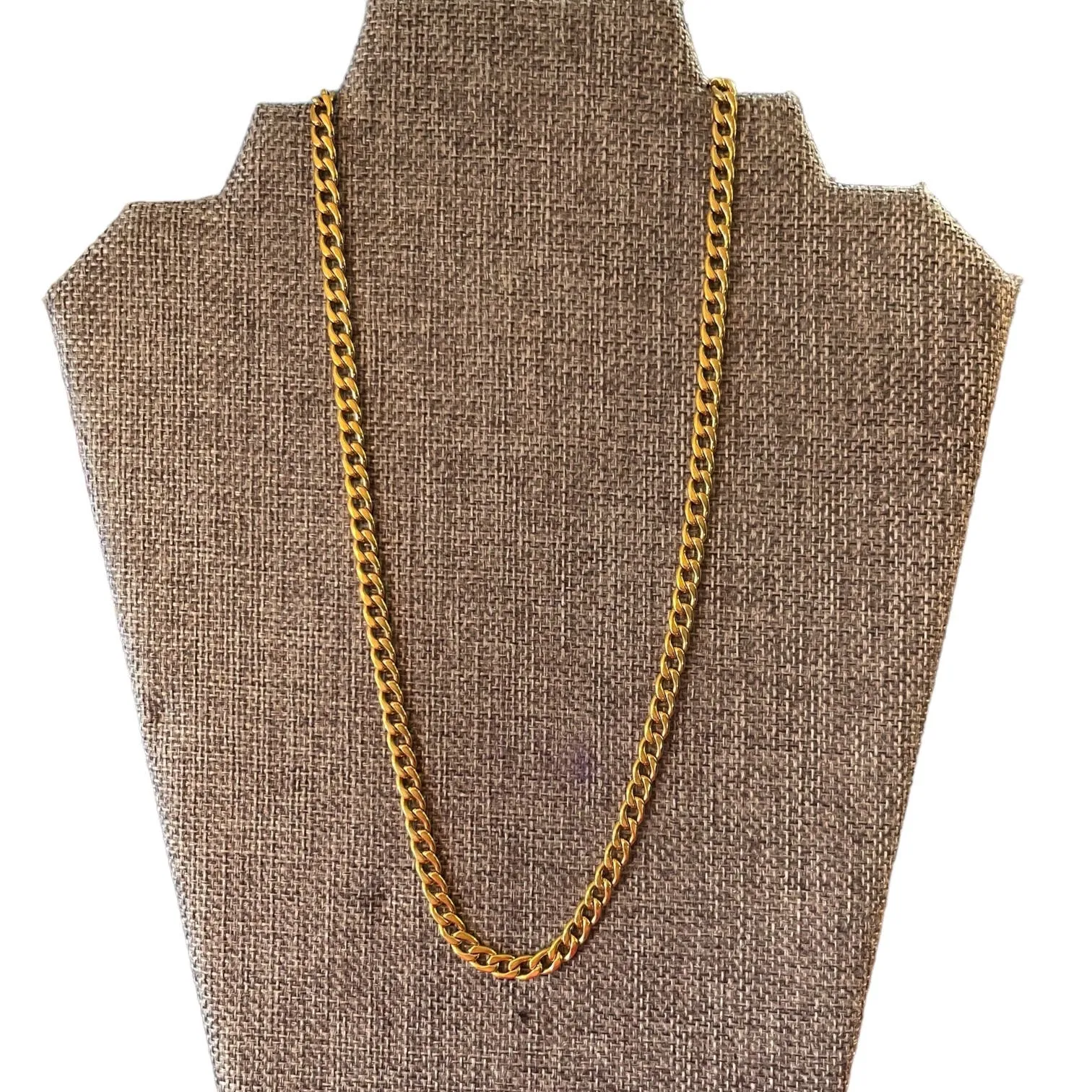 Cuban 18KGP Gold Chain Link Necklace 20” NEW