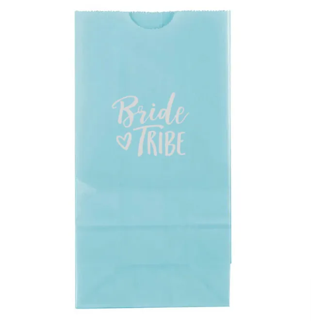 Custom Printed Bride Tribe Gusset Paper Goodie Party Gift Bag (25 bags)