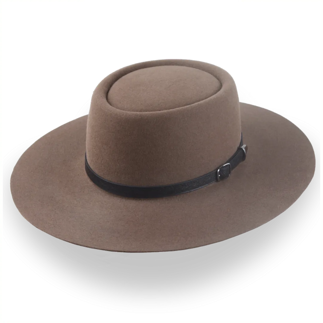 Custom Telescope Crown Hat with Genuine Leather Belt | The Pioneer