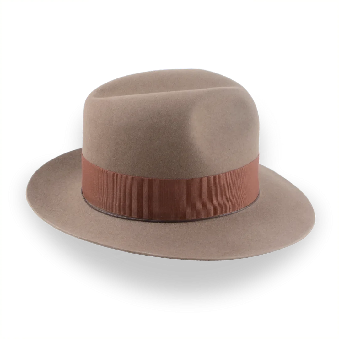 Customizable Light Brown Indy Fedora for Unique Style | The Pharaoh