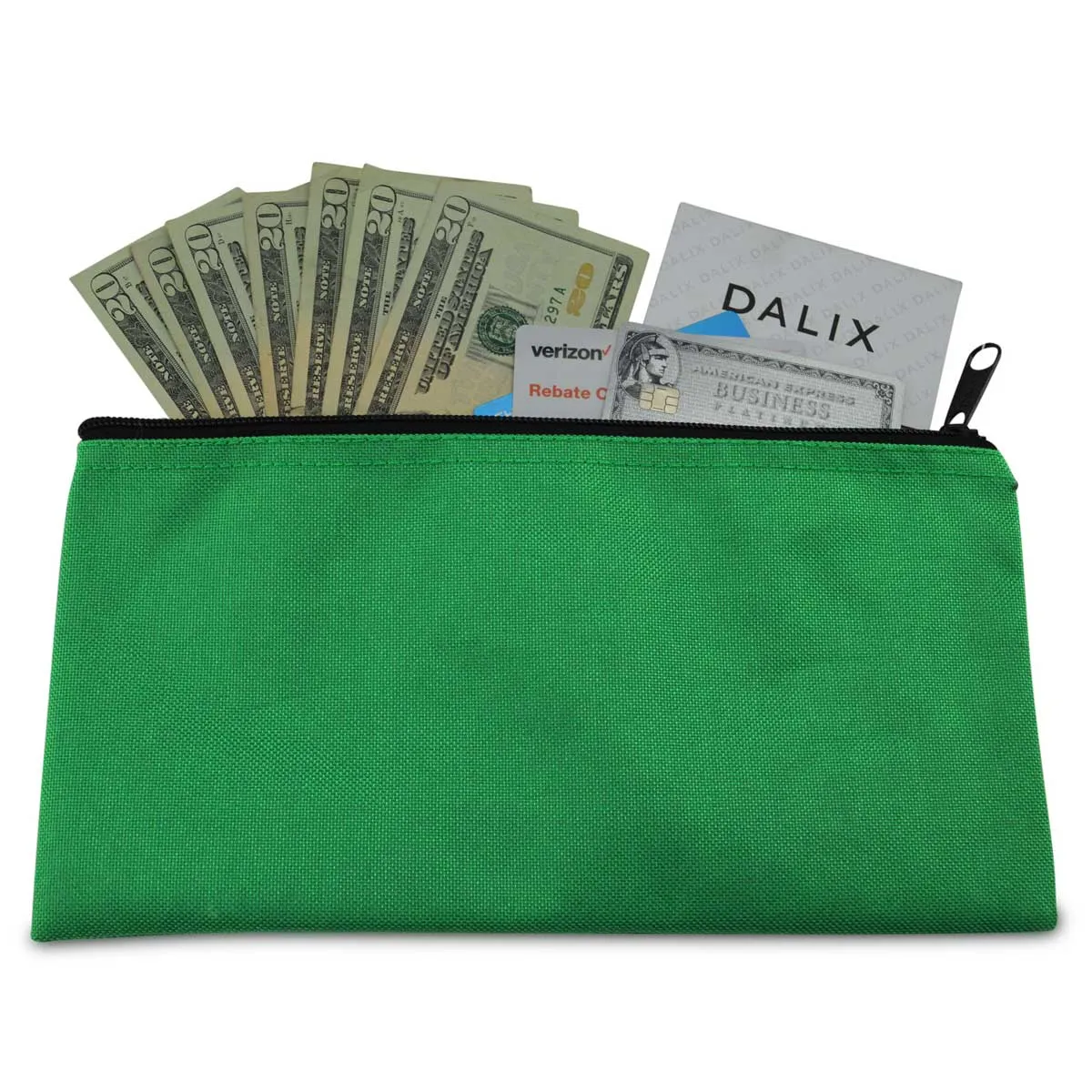 DALIX Zipper Bank Deposit Money Bags Cash Coin Pouch 6 Pack