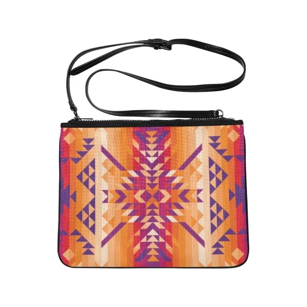 Desert Geo Slim Clutch Bag