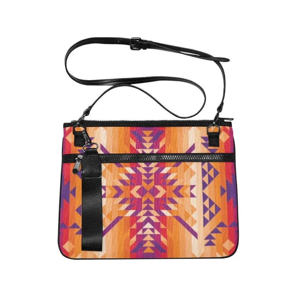 Desert Geo Slim Clutch Bag