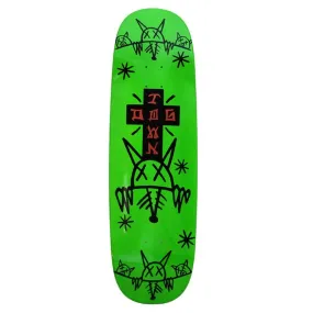 Dogtown 9.383" x 31.75" Rat Face 2 Square Egg Neon Green/Black Skateboard Deck