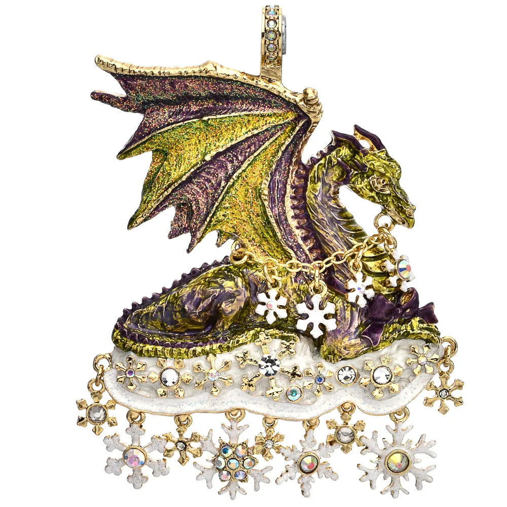 Dragon's Holiday Snowflake Magnetic Enhancer (Goldtone)