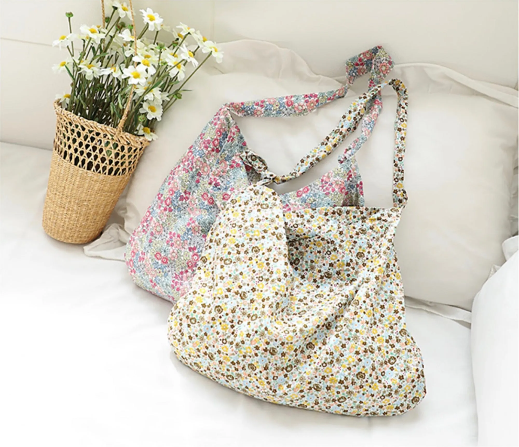 Elena Handbags Floral Canvas Shoulder Bag